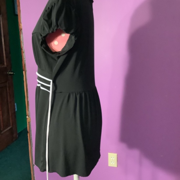 Women’s Speechless Black/white Peplum Top Size L - Picture 6 of 15